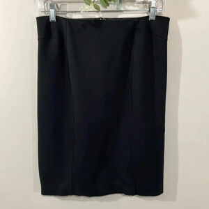 NWOT Jane and Mercer Black Stretch Back Zip Straight Pencil Skirt M